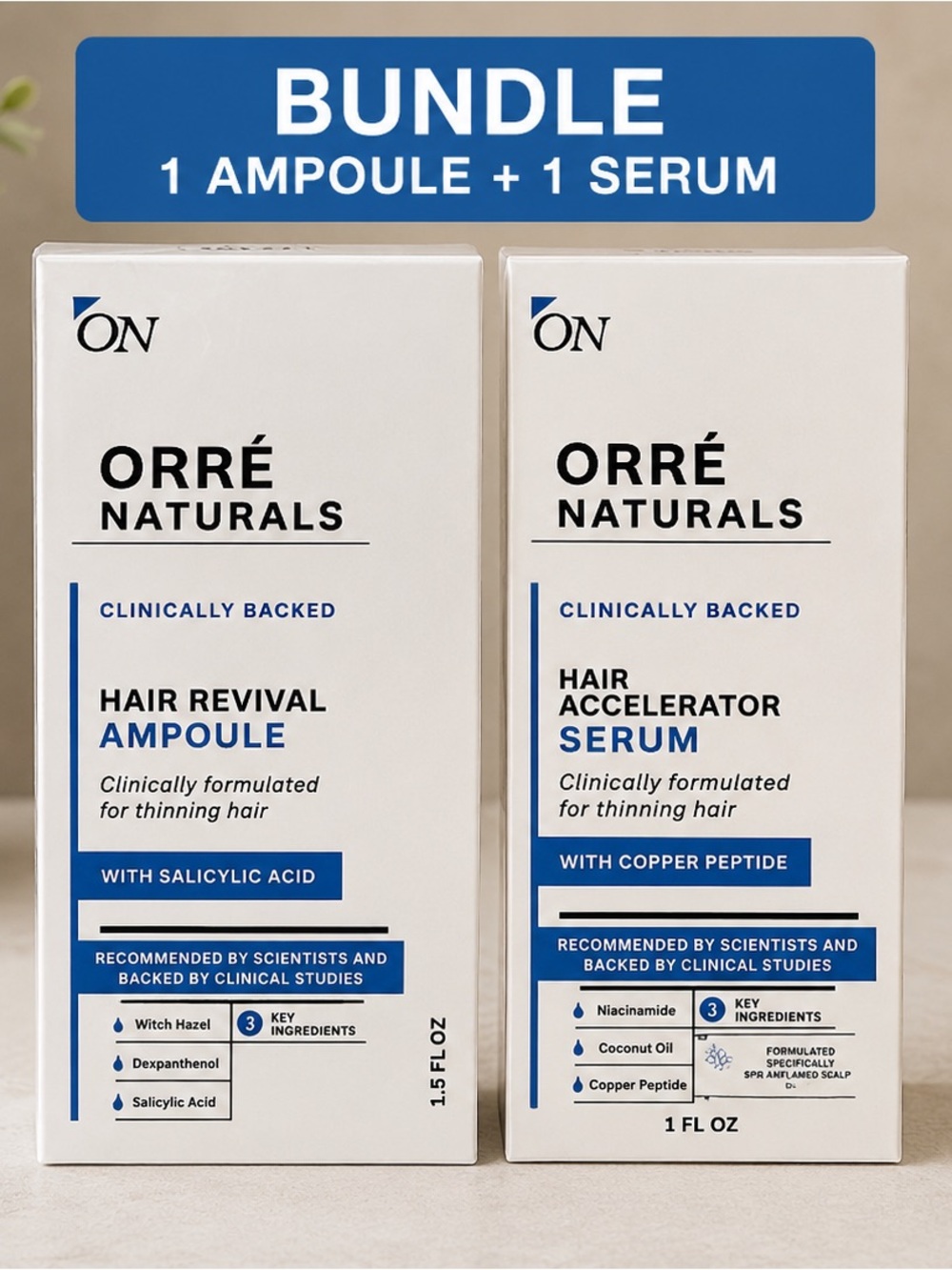 SEALED ORRÉ Naturals Hair Revival Ampoule & Hair Accelerator Serum Bundle-UNISEX